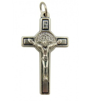 Silver Saint Benedict Crucifix Pendant
