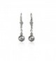 Sterling Silver And 5.0-6.0mm Gray Freshwater Cultured Pearl Lever Back Earrings - CP117VJYEU7