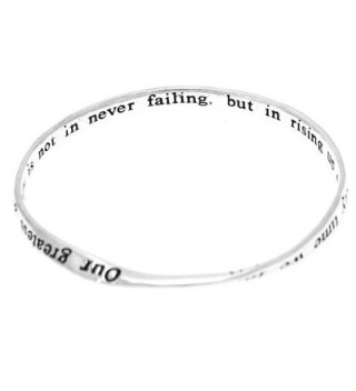 Greatest Inspirational Engraved Bangle Bracelet in Women's Bangle Bracelets