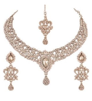 I Jewels Necklace Set with Maang Tikka & Earrings for Women M4049ZW - CP12HB58ZF5