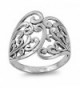Sterling Silver Women's Celtic Fashion Ring Beautiful 925 Band 21mm Sizes 4-13 - CO11GQ40907