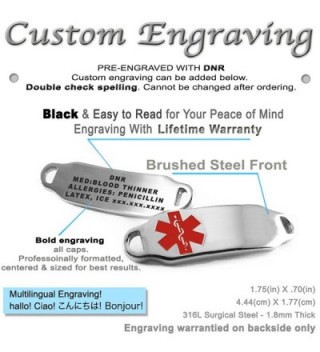 MyIDDr Pre Engraved Customized Medical Bracelet