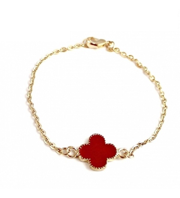 Four Leaf Clover Charm Fashion Chain Bracelet - CK11C0MX9CT