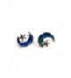 Moon and Star Mood Fashion Stud Earrings - CA114E53WJZ