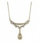 Downton Abbey Boxed Gold-Tone Teardrop Collar Necklace - C411LO5K2V9
