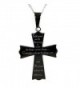Serenity Prayer Cross Pendant Necklace - Cross Necklace - Serenity Pendant - Recovery 12 Step Gifts - C7110JSCQDT