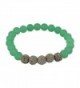 Matte Green Aventurine and Grey Lava Rock Essential Oil Bracelet Essential Oil Jewelry 8mm Yoga Jewelry - CE12O2XUK5E