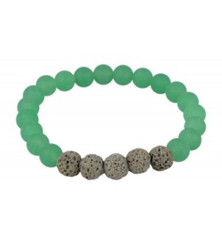 Matte Green Aventurine and Grey Lava Rock Essential Oil Bracelet Essential Oil Jewelry 8mm Yoga Jewelry - CE12O2XUK5E