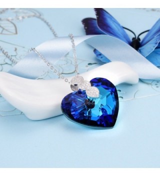 EleQueen Sterling Inspired Necklace Swarovski in Women's Pendants