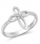 Infinity Love Knot Cross Christian Ring New .925 Sterling Silver Band Sizes 5-10 - CK184Y9XYRH