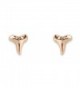 Humble Chic Shark Tooth-Shaped Stud Earrings Hypoallergenic Sterling Silver Delicate Tiny Post Ear Studs - CN129NKKAWV