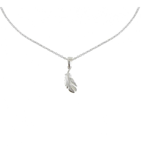 Les Poulettes Jewels - Necklace Silver RhodiumBird Feather - C211M0FAFQ3