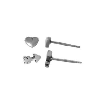 Boma Sterling Silver Heart And Arrow Stud Post Earrings - CK1182F8833