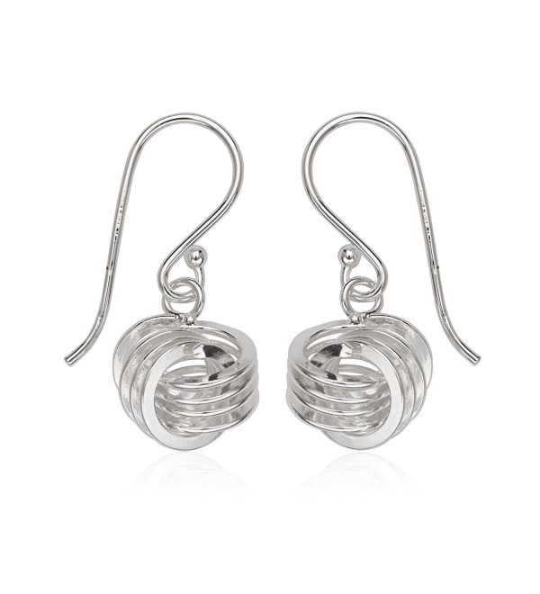 Sterling Silver Love Knot Dangling Earrings - CE11YQXHHEB