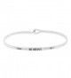 Rosemarie Collections Women's Inspirational Thin Hook Bangle Bracelet "Be Brave" - Silver - CQ12O6OJJSP