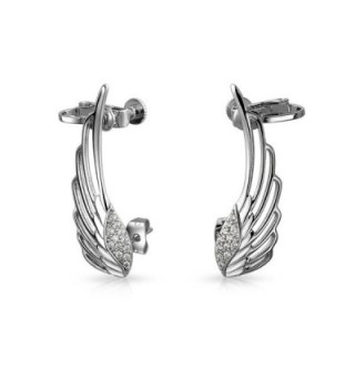 Screwback Cartilage Earrings Rhodium Plated in Women's Cuffs & Wraps Earrings