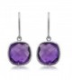 Sterling Amethyst Gemstone Birthstone Checkerboard