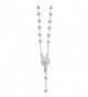 Sterling Silver Rosary Necklace Virgin