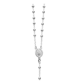 Sterling Silver Rosary Necklace Virgin