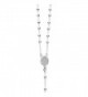 Sterling Silver Rosary Necklace Virgin in Women's Y-Necklaces