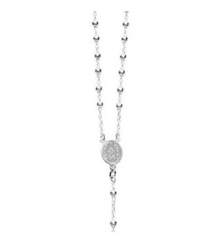 Sterling Silver Rosary Necklace Virgin in Women's Y-Necklaces