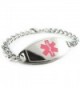 MyIDDr - Pre-Engraved & Customized Pacemaker Alert Medical Bracelet- Pink - CW119IINP8V