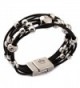 Trades by Haim Shahar Loni Leather Bracelet MB670BB handmade in Spain magnetic clasp designer - CB12MA9JTHP
