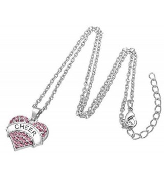 Silver Crystal Cheerleader Pendant Necklace in Women's Pendants