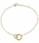 Les Poulettes Jewels - Gold Plated Circles Bracelet - Adjustable Chain - CE116OY11I3