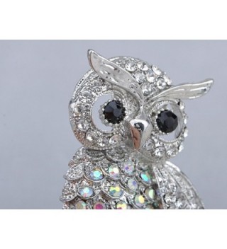 Alilang Crystal Rhinestone Perched Silvery