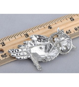 Alilang Crystal Rhinestone Perched Silvery in Women's Brooches & Pins