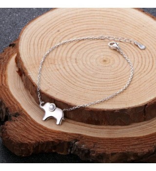 ATHENAA Sterling Silver Elephant Bracelet in Women's Link Bracelets