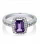 Emerald Amethyst Gemstone Birthstone Sterling