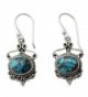 NOVICA Reconstituted Turquoise .925 Sterling Silver Dangle Earrings 'Oceans of Love' - CQ12E4PIQT5
