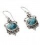 NOVICA Reconstituted Turquoise Sterling Earrings