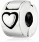 Chamilia Sterling Silver Freedom Heart Lock Bead Charm - CK116OHQAJT