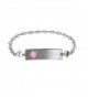 Divoti Custom Engraved Classic Medical Alert Bracelet -Anchor Stainless -Pink - C2183KK2LT4