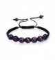 Gemstone Birthstone Amethyst Balance Bracelet - Amethyst-8MM-7 Beads - C617YLODQQW