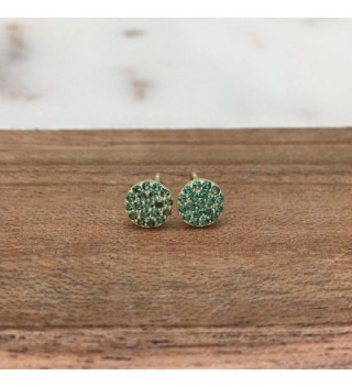 Yellow Simulated Emerald Earrings Diameter