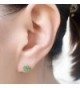 Yellow Simulated Emerald Earrings Diameter in Women's Stud Earrings