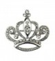 Sewanz Women's Elegant Gold Tone Crystal Crown Shape Brooch Pins-Jewelry Corsage Lapel Pin - White - CW12HB0J793