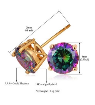 U7 Earrings Zirconia Colorful Diamond in Women's Stud Earrings