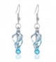 New Handcrafted Italian Murano Style Glass Tornado Twirl Quality Fashion Earrings - CP11UQFFON9