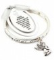 Accessory Accomplice Silvertone Engraved Kneeling Angel Blessing Charm Stretch Bangle Bracelet - C611H3GJUE3
