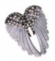 Angel Jewelry Women's Crystal Angel Wings Pin Brooches Pendants - silver - C917YYRAK5K