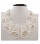 Kalse Simulated Statement Necklace White Cluster