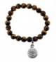 Tree of Life- Buddha- Om Charm Simulated Tiger Eye Bracelet - C011LP04EUN