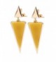 CNCbetter Women Fashion Jewelry Yellow Triangle Colorful Charms U Shaped Back On Clip Earring - CT122WO3KGT