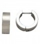 Stainless Steel Brushed Round Hinged Hoop Earrings - CB11HUOIH97