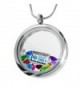 Floating Locket Set Medical Alert Blue Diabetic Insulin Dependant TYPE 1 + 12 C - CZ11I4Q23YP